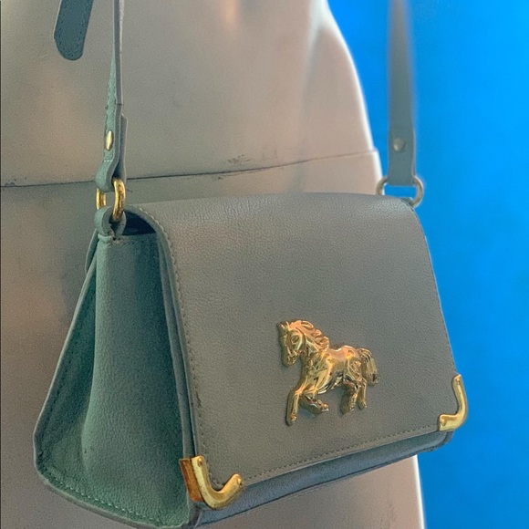 VINTAGE GOLD HORSE BAG - Picture 2 of 3